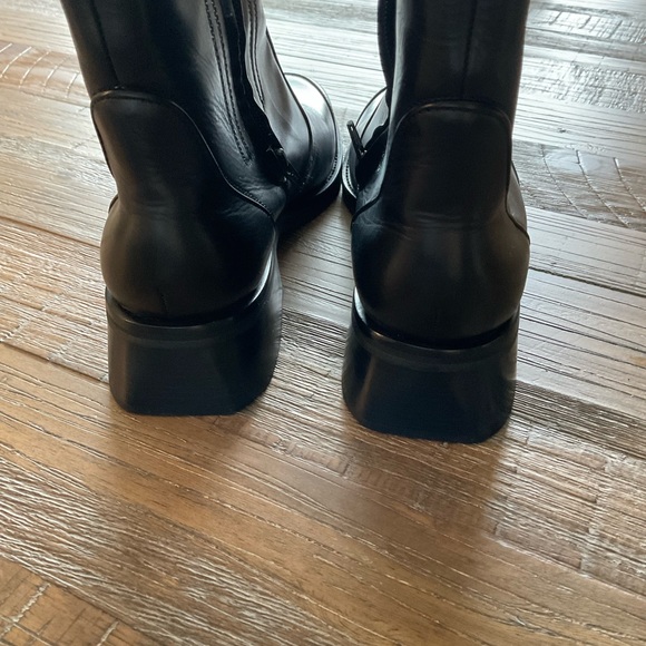 Cole Haan ankle boots size 10.5 black leather combat boot - Picture 7 of 12